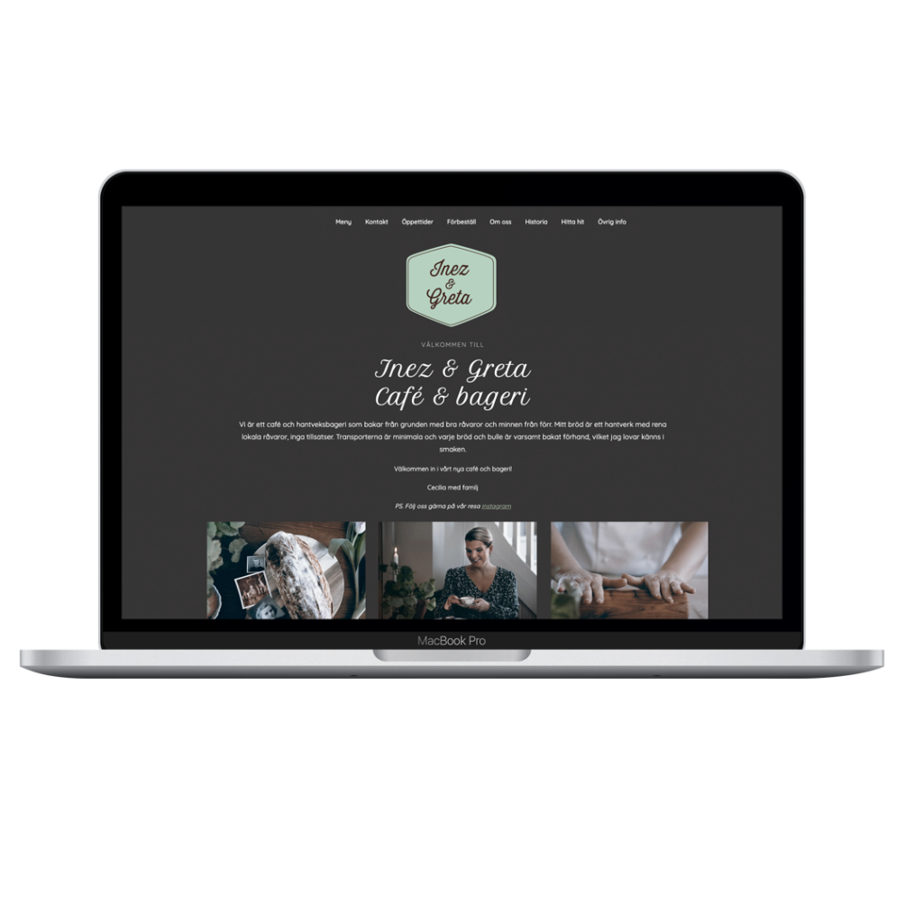 Karins Grafiska gjorde den nya webbsidan för Inez & Greta.