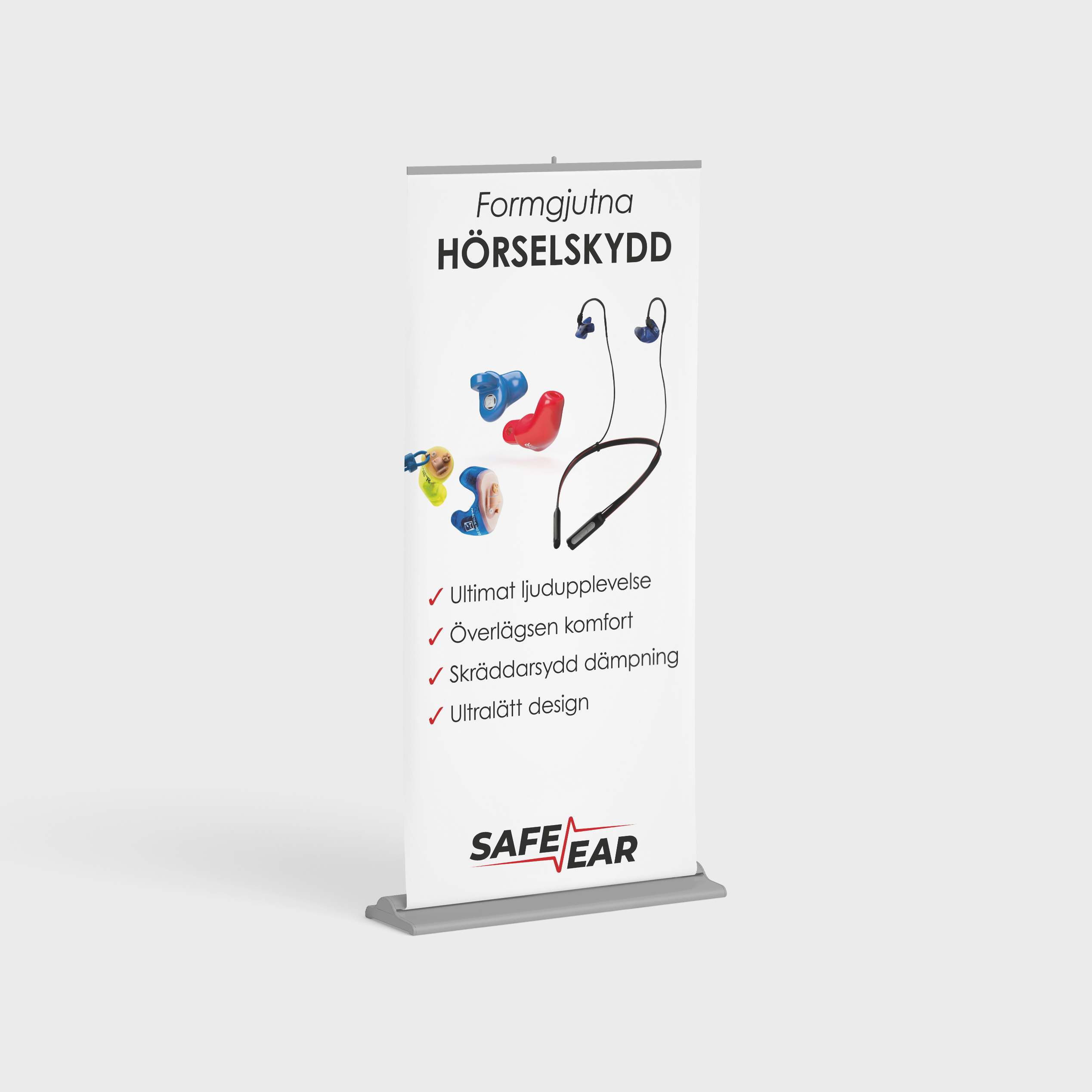Layout av blankett till Safe Ear, Karins Grafiska