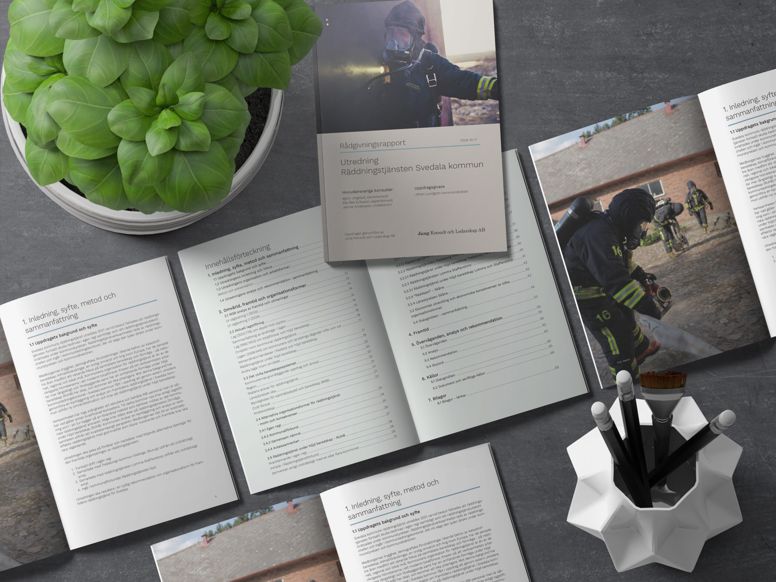 Layout av rapport till Jung Konsulter och ledarskap | Karins Grafiska