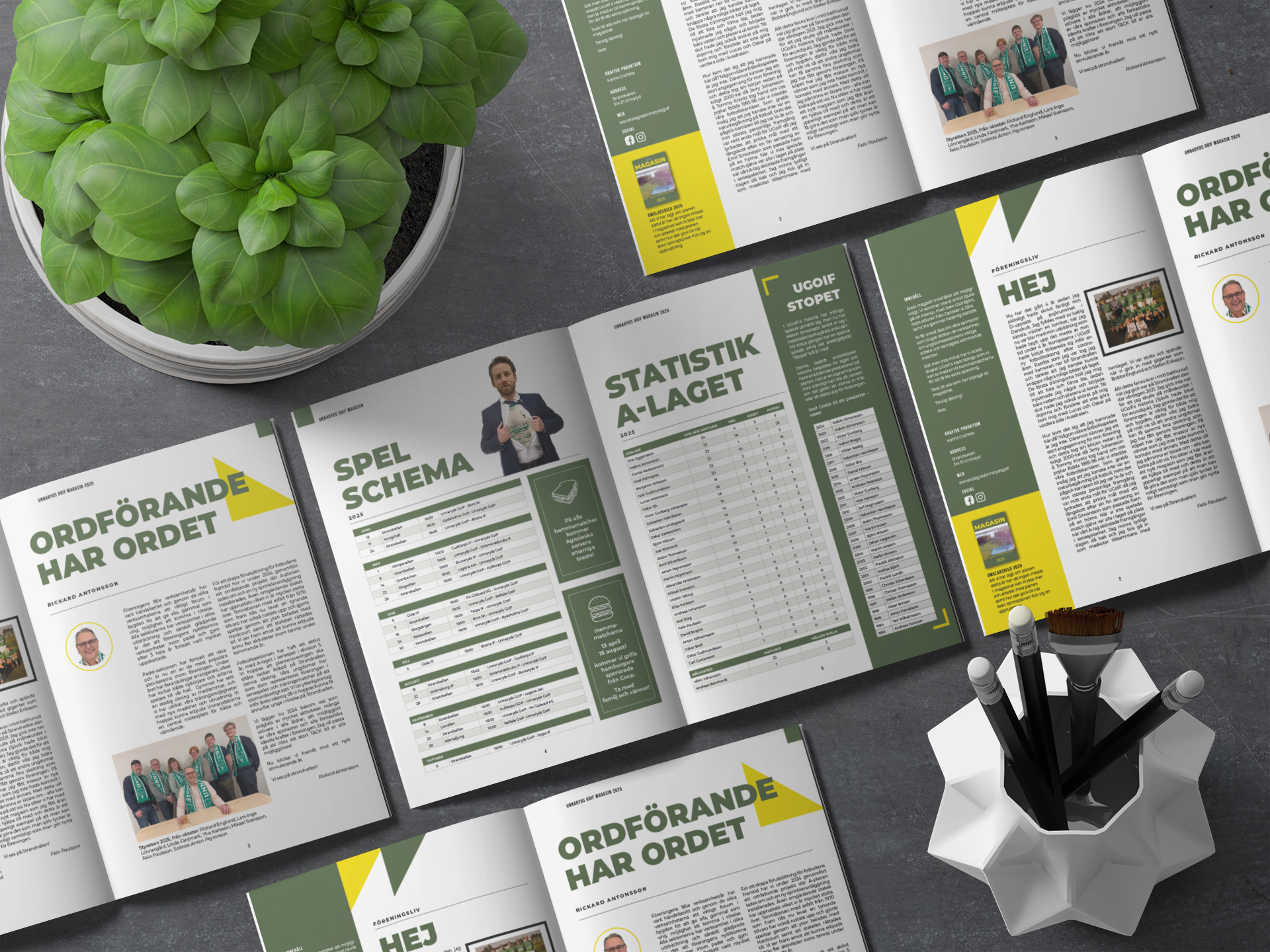 Layout av klubbmagasin till Unnaryds GOiF | Karins Grafiska