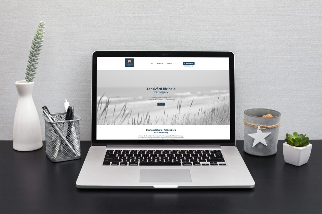 Uppdatering av webbsida till Tandvårdsteamet i Falkenberg | Karins Grafiska